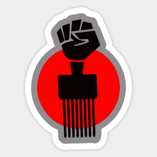 Black Hair | Afro Pick . African American Afrocentric Shirts, Hoodies, and gifts Sticker